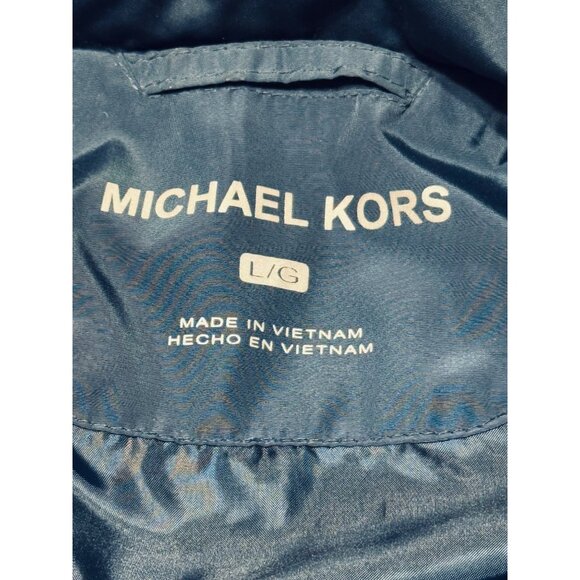 Michael Kors Mens Black Blue Windbreaker Jacket Large - Picture 5 of 10